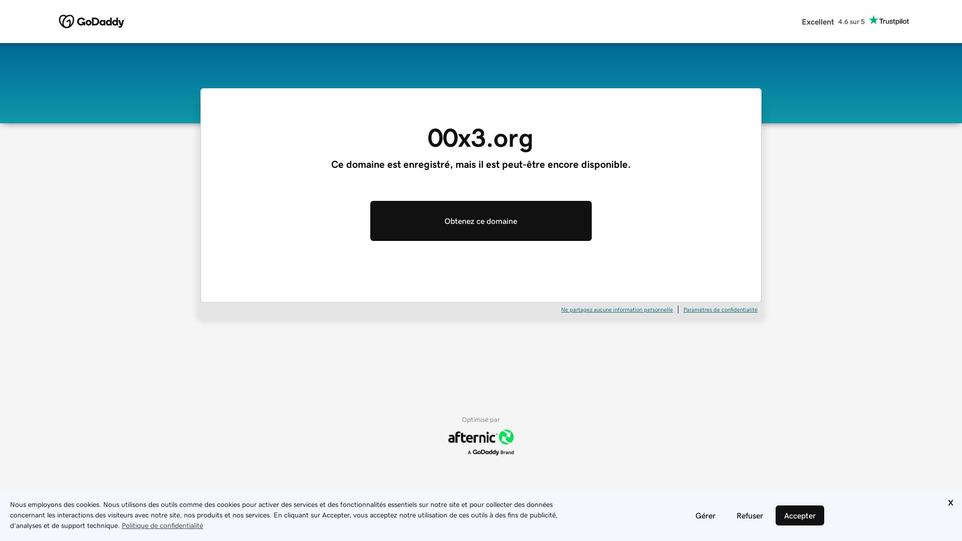 État du site web 00x3.org est   EN LIGNE