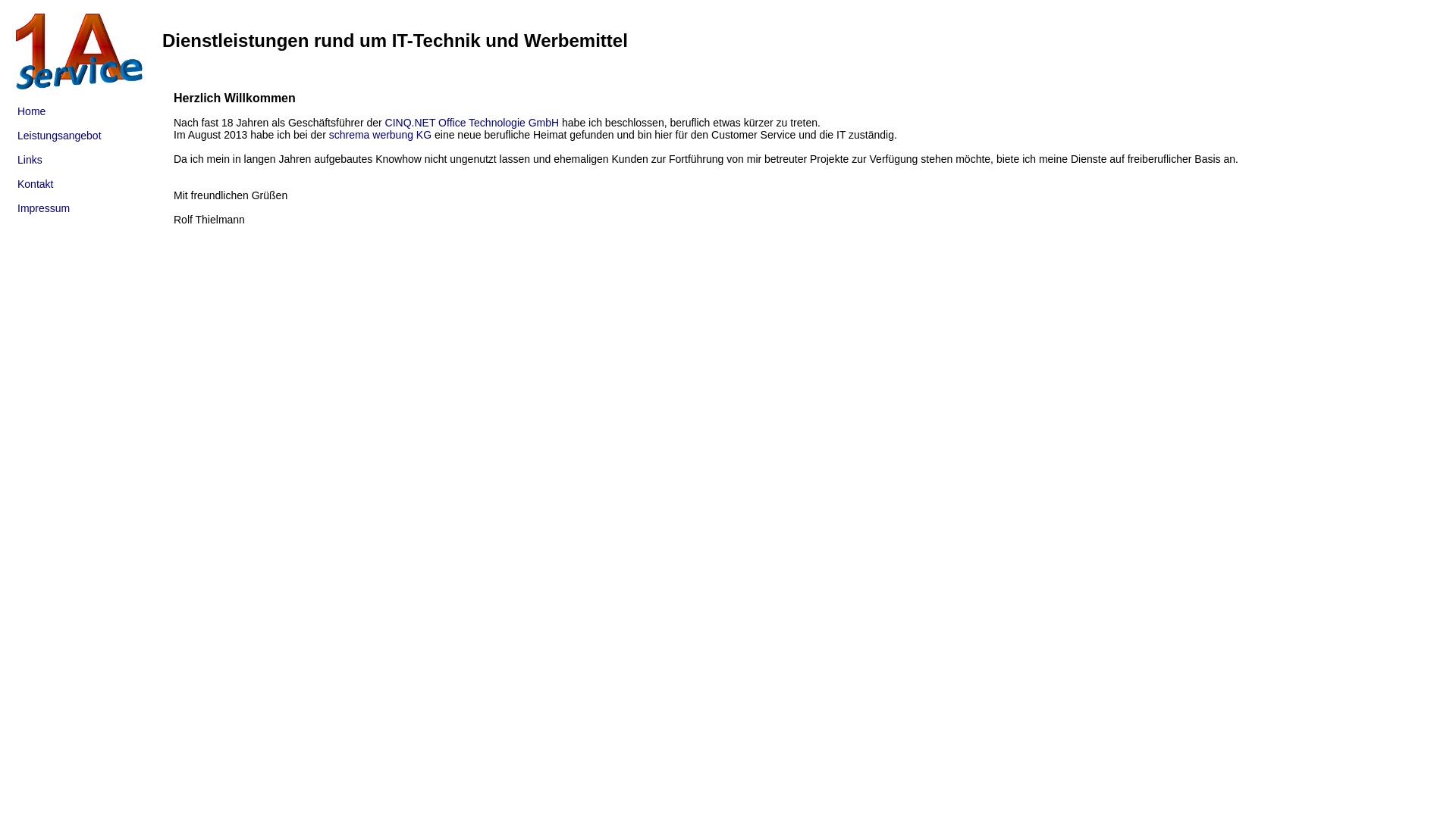 État du site web 1-a-service.de est   EN LIGNE