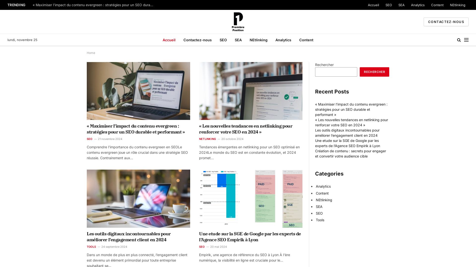 État du site web 1-position.be est   EN LIGNE
