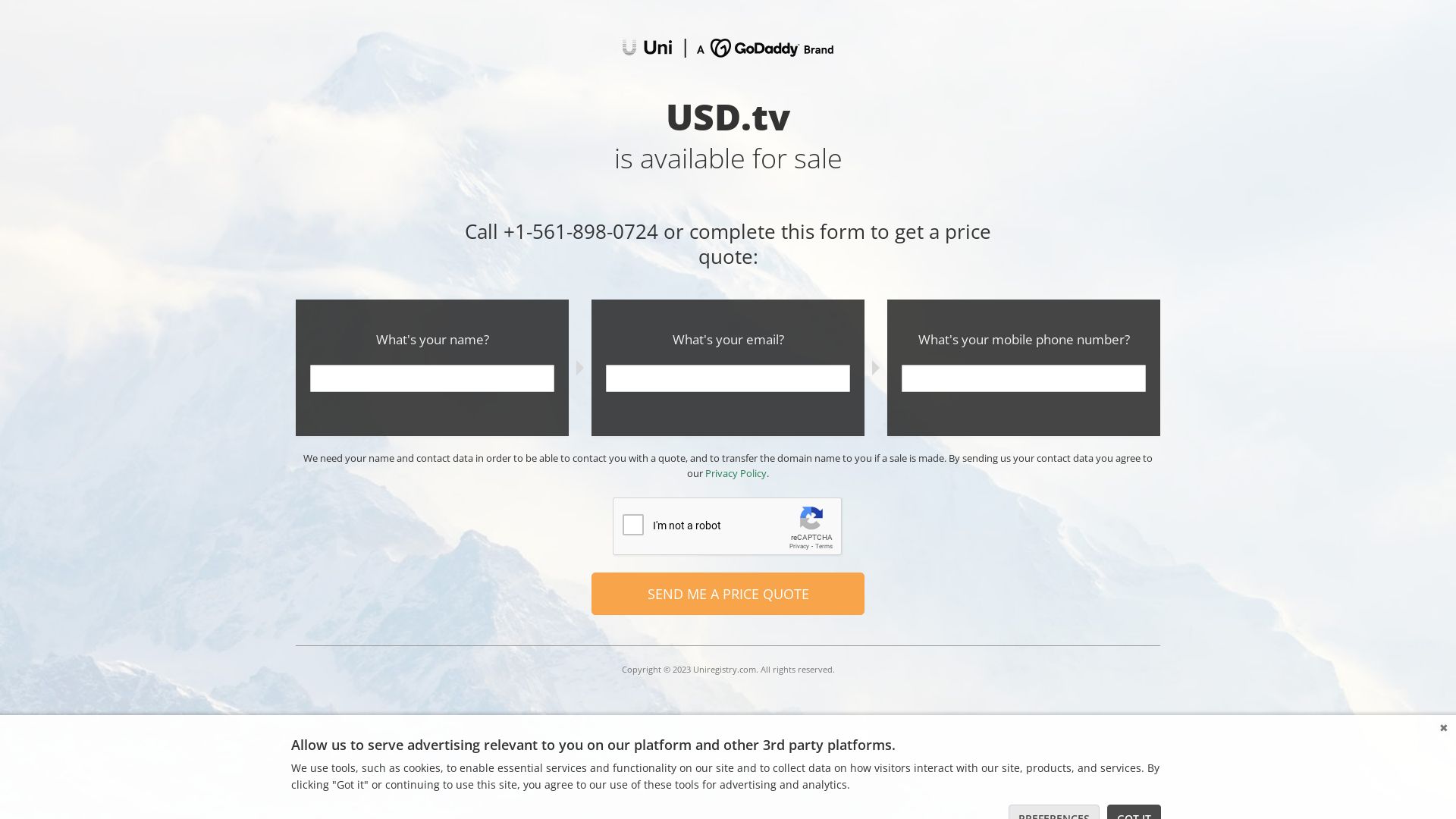 État du site web 1.usd.tv est   EN LIGNE
