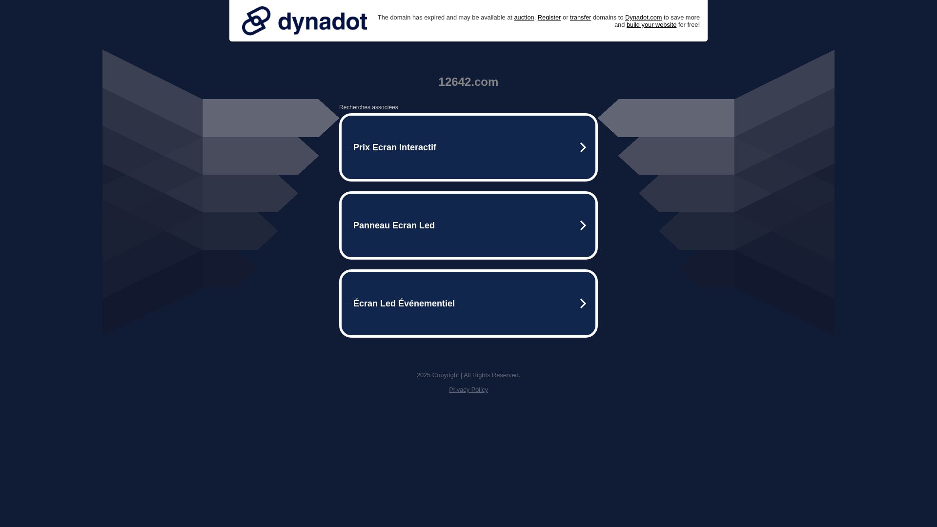 État du site web 12642.com est   EN LIGNE