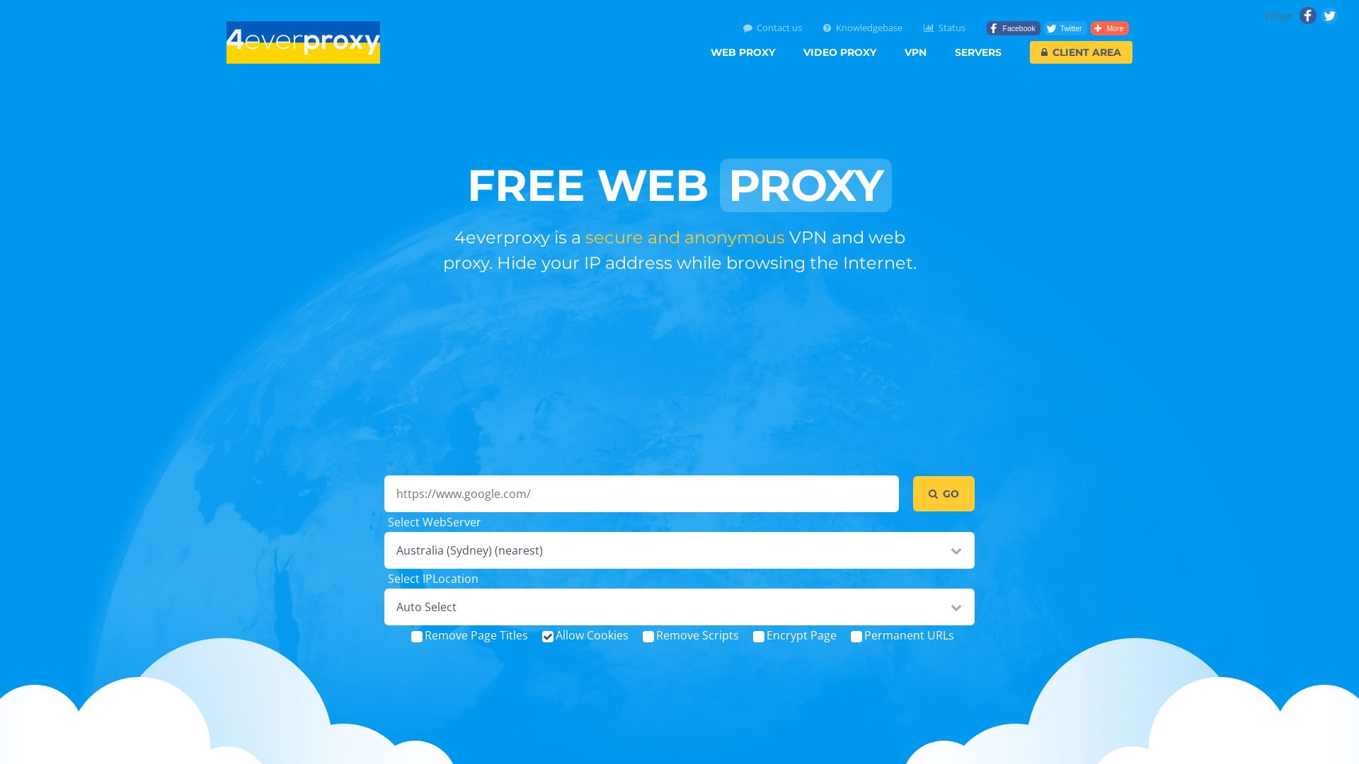 État du site web 4everproxy.com est   EN LIGNE