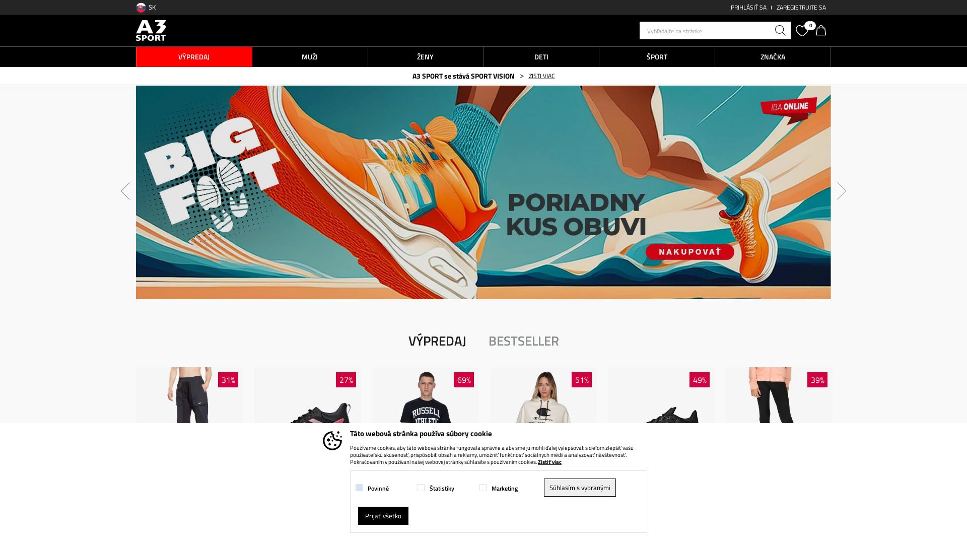 État du site web a3sport.sk est   EN LIGNE