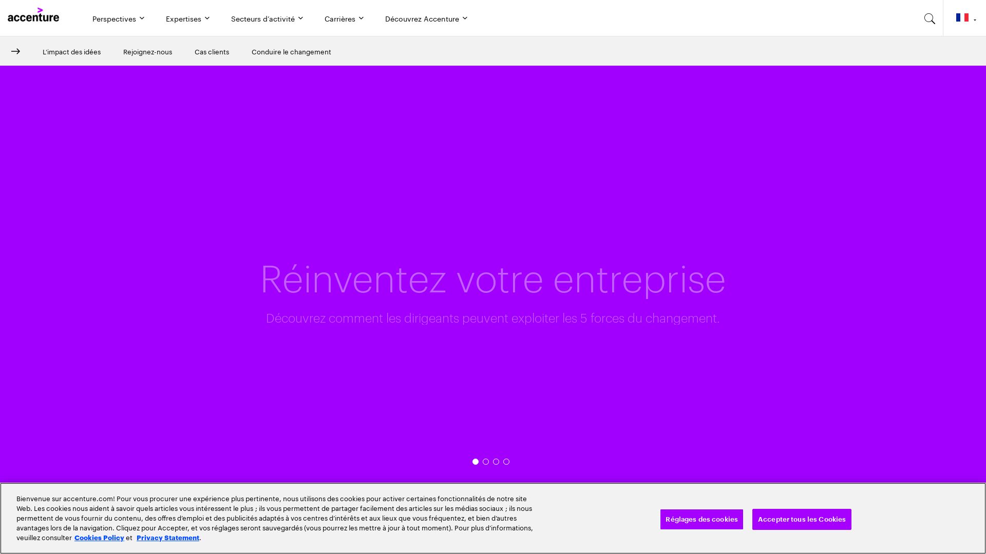 État du site web accenture.com est   EN LIGNE