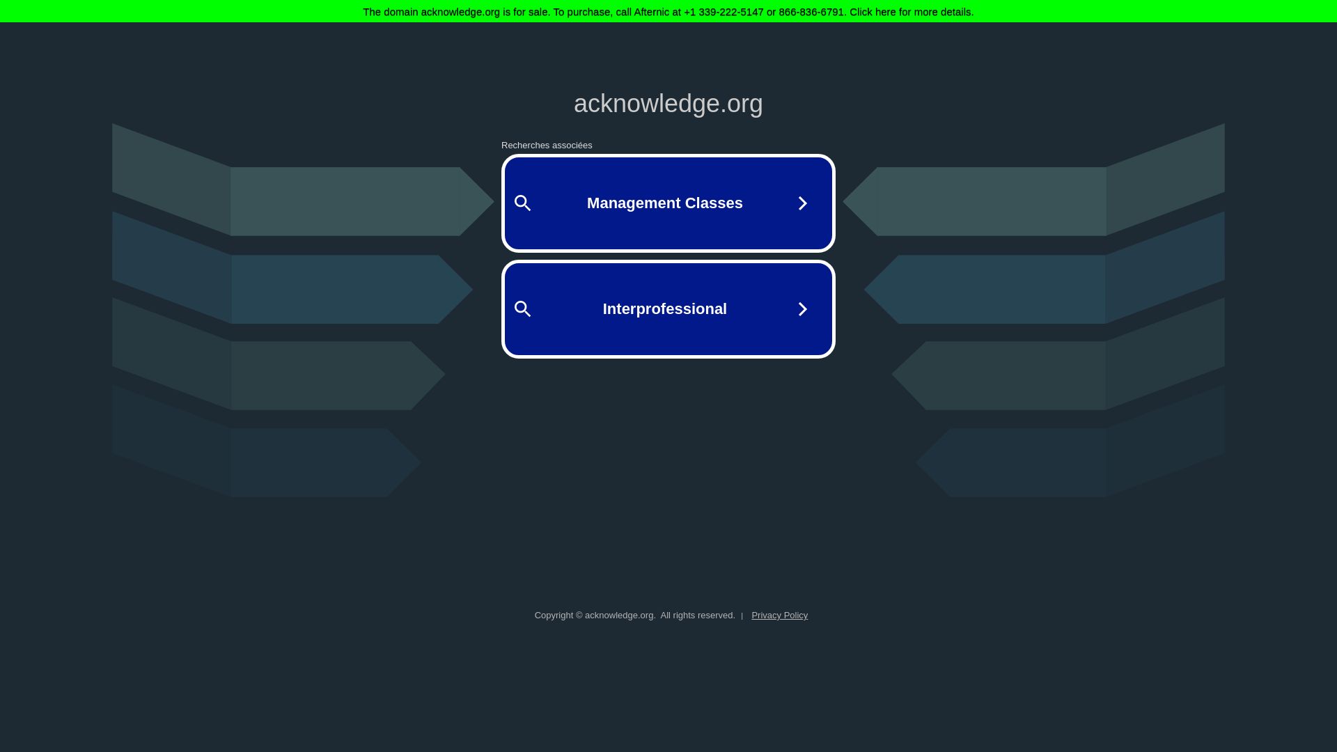 État du site web acknowledge.org est   EN LIGNE