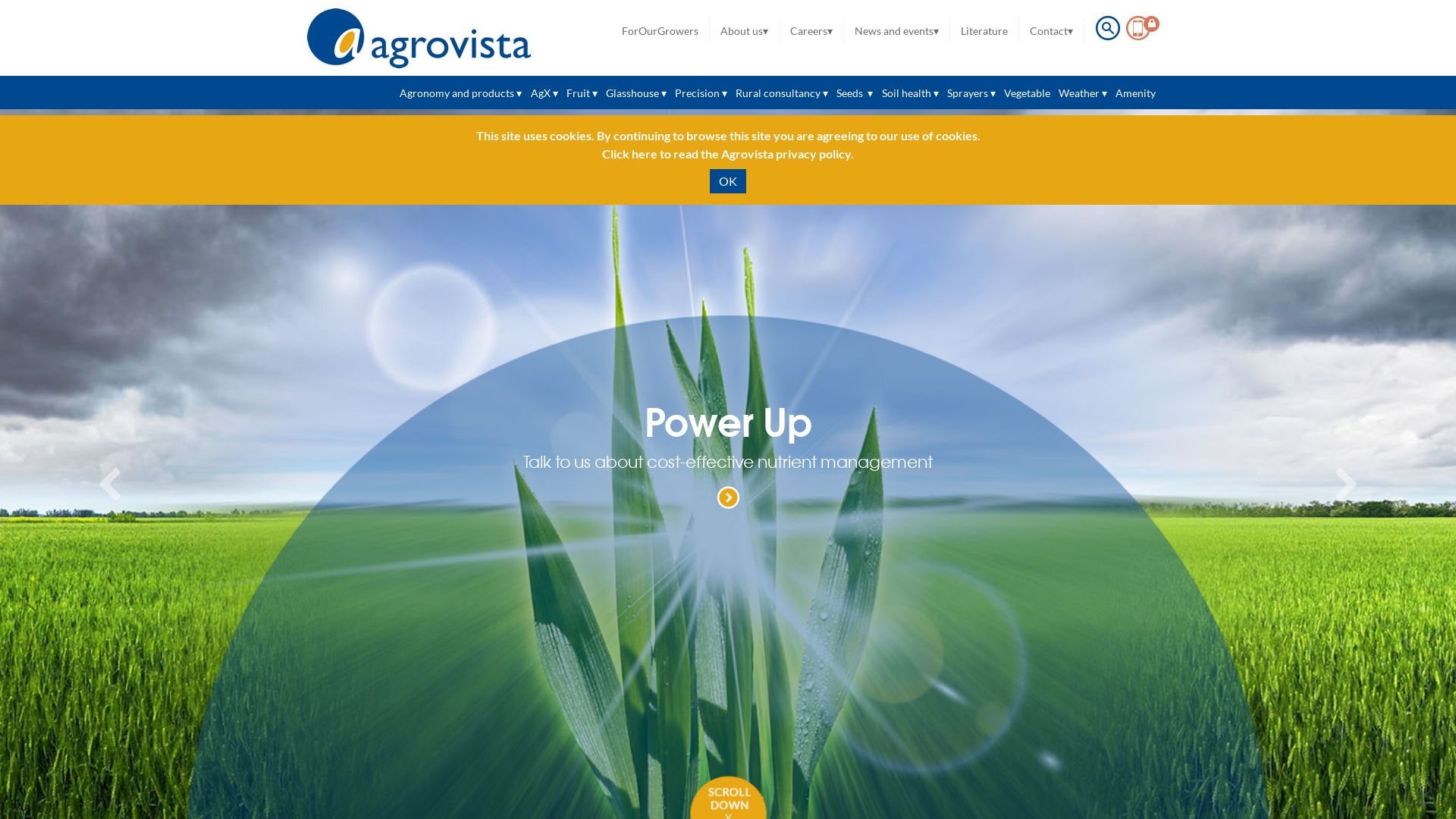 État du site web agrovista.co.uk est   EN LIGNE
