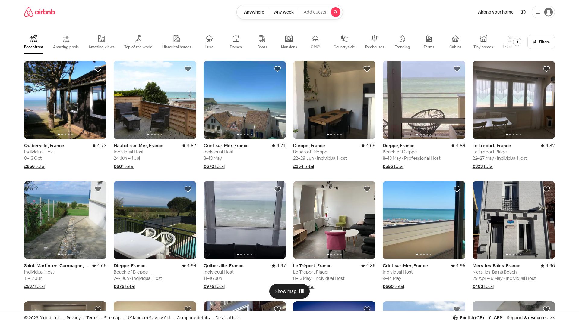 État du site web airbnb.co.uk est   EN LIGNE
