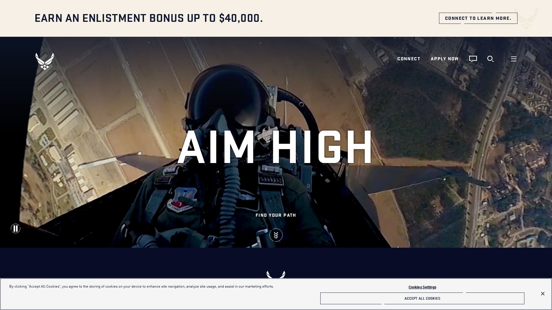 État du site web airforce.com est   EN LIGNE