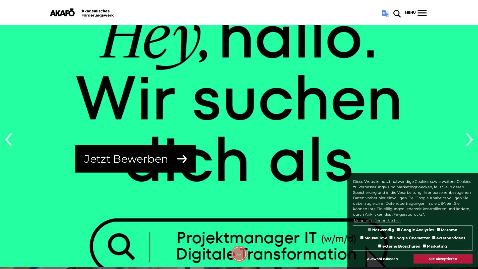 État du site web akafoe.de est   EN LIGNE