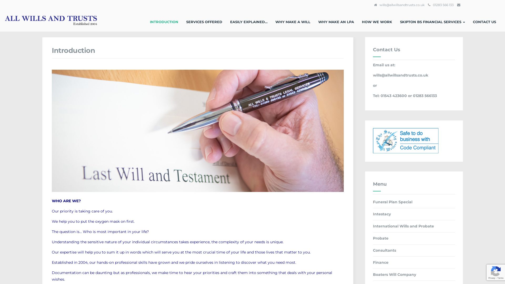 État du site web allwillsandtrusts.co.uk est   EN LIGNE