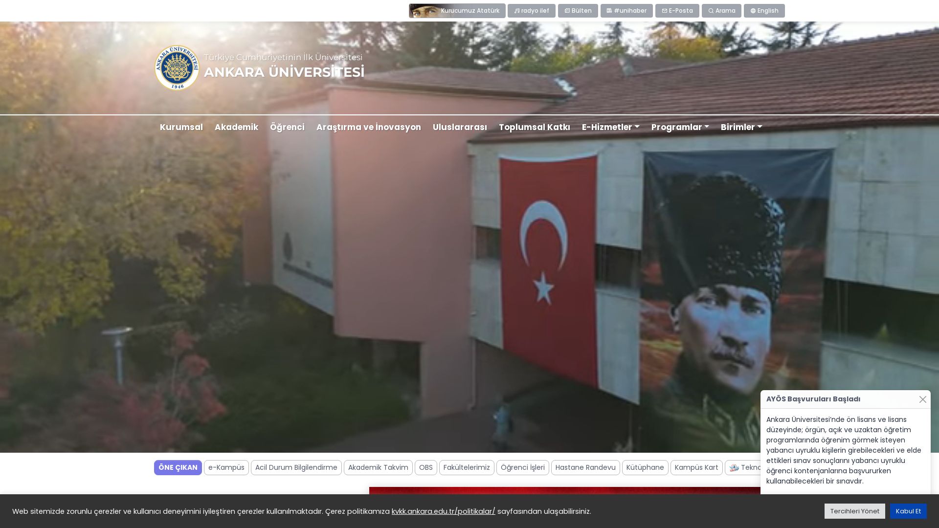 État du site web ankara.edu.tr est   EN LIGNE