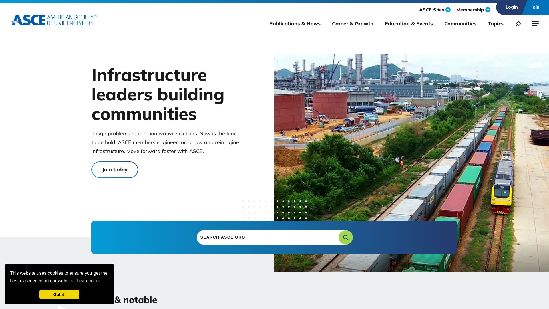 État du site web asce.org est   EN LIGNE