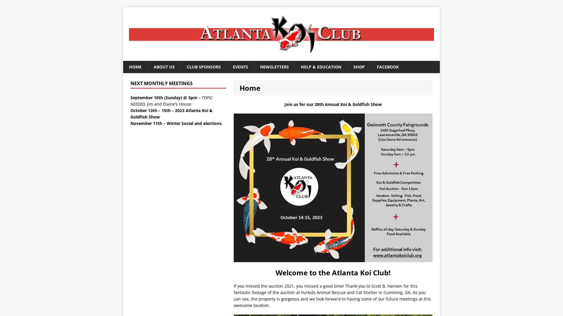 État du site web atlantakoiclub.org est   EN LIGNE