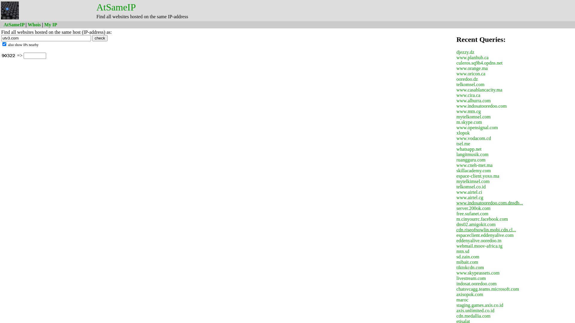 État du site web atsameip.intercode.ca est   EN LIGNE