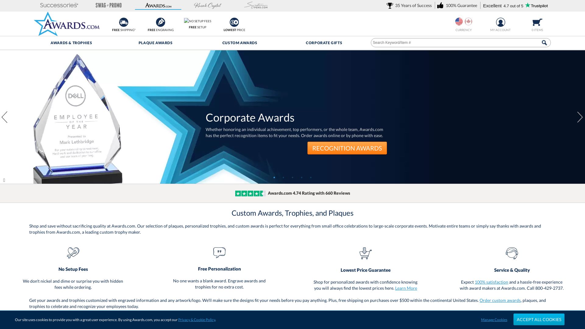 État du site web awards.com est   EN LIGNE
