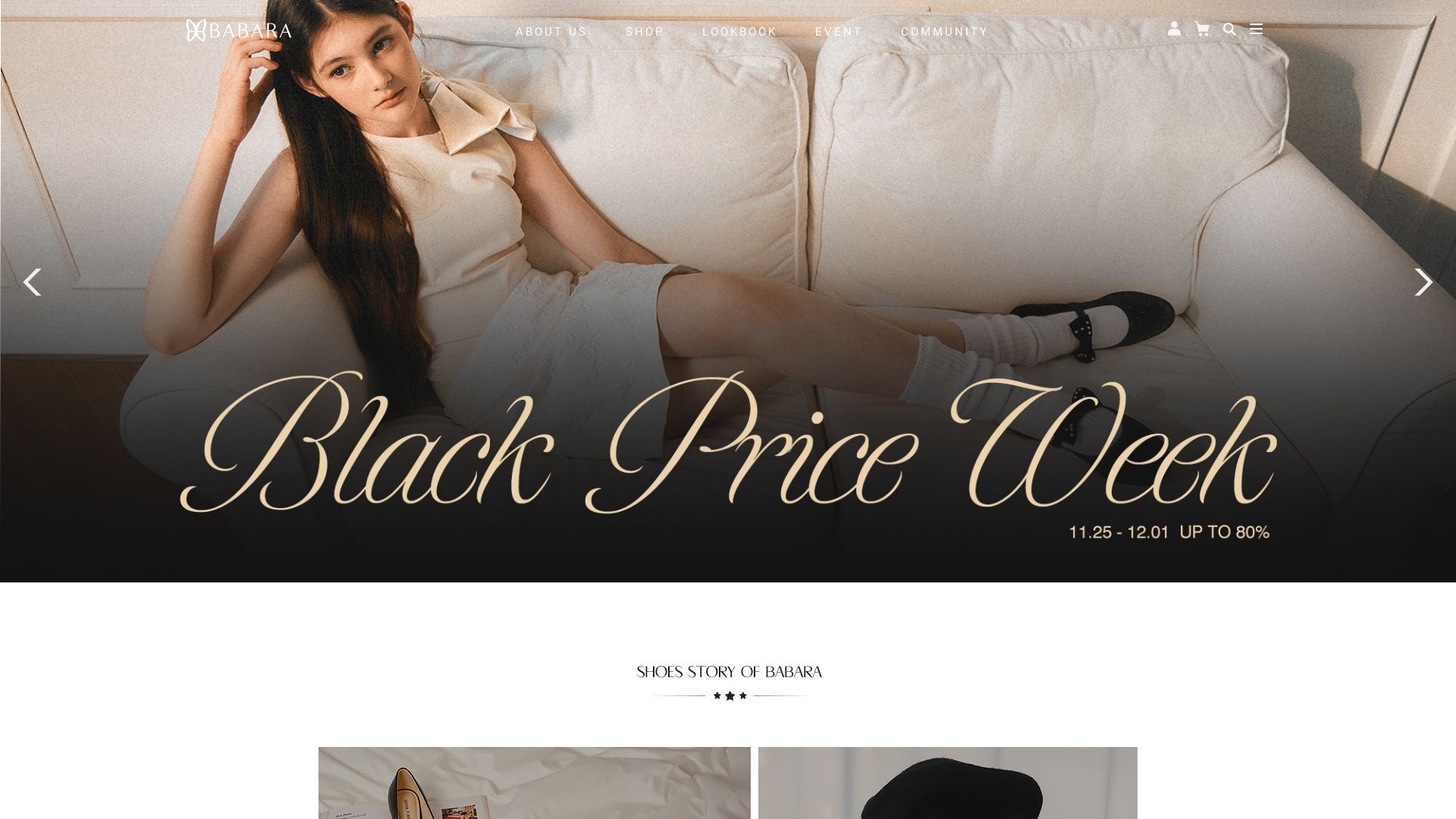 État du site web babaraflat.kr est   EN LIGNE