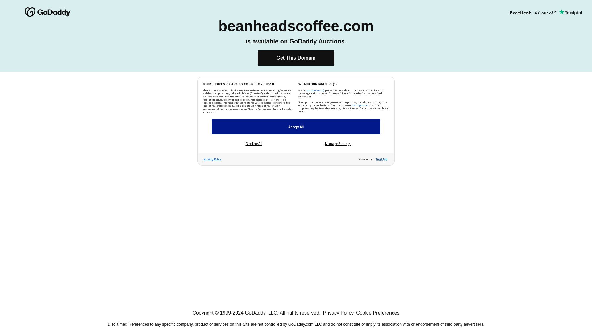 État du site web beanheadscoffee.com est   EN LIGNE