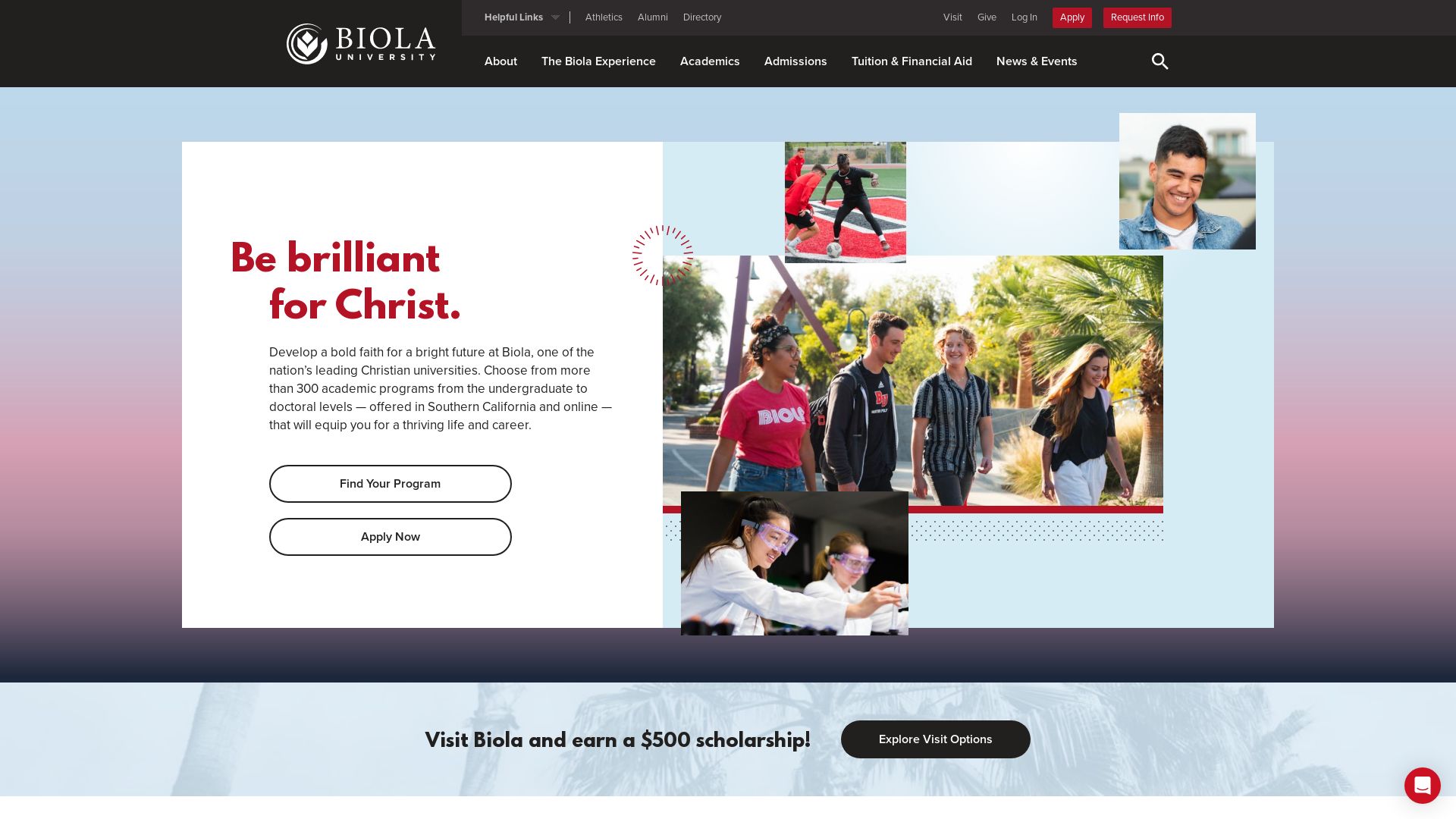 État du site web biola.edu est   EN LIGNE