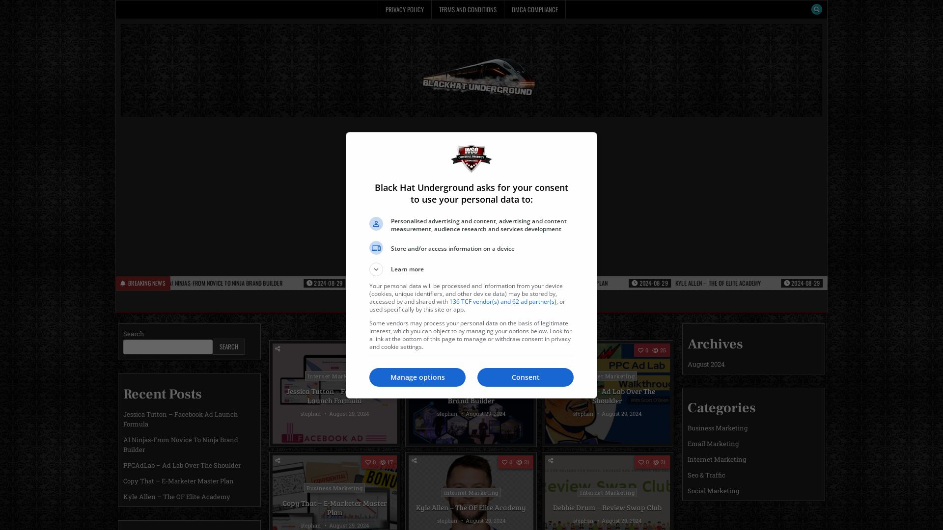 État du site web blackhatunderground.com est   EN LIGNE