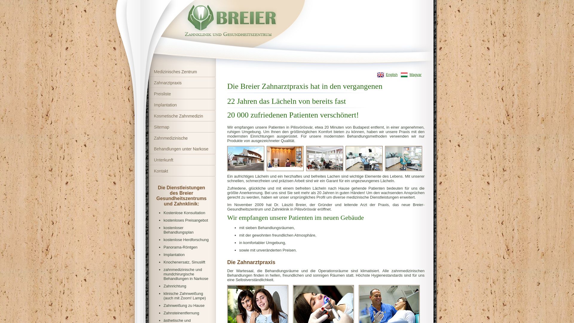 État du site web breier-dental.eu est   EN LIGNE