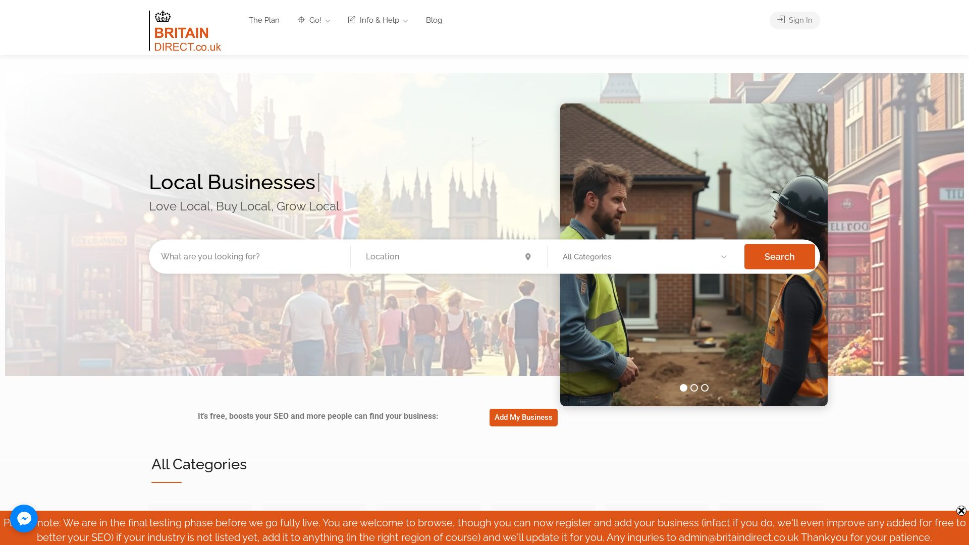 État du site web britaindirect.co.uk est   EN LIGNE