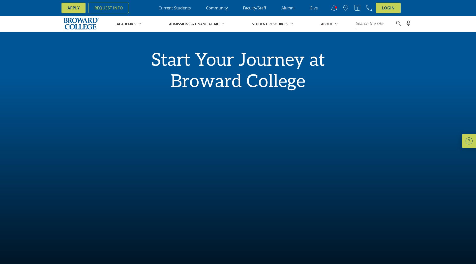 État du site web broward.edu est   EN LIGNE