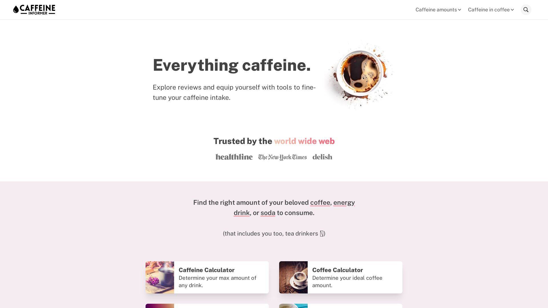 État du site web caffeineinformer.com est   EN LIGNE