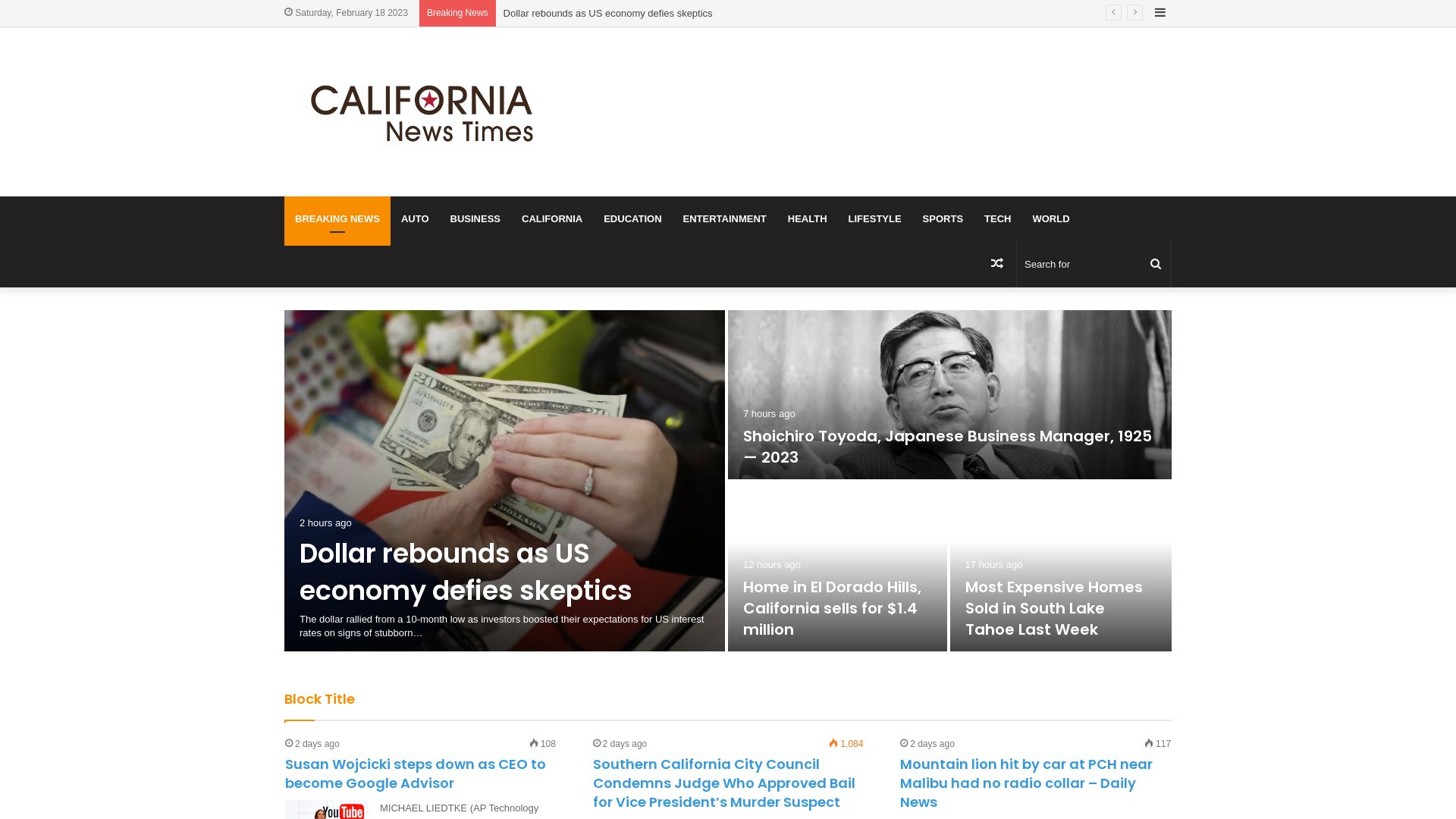 État du site web californianewstimes.com est   EN LIGNE