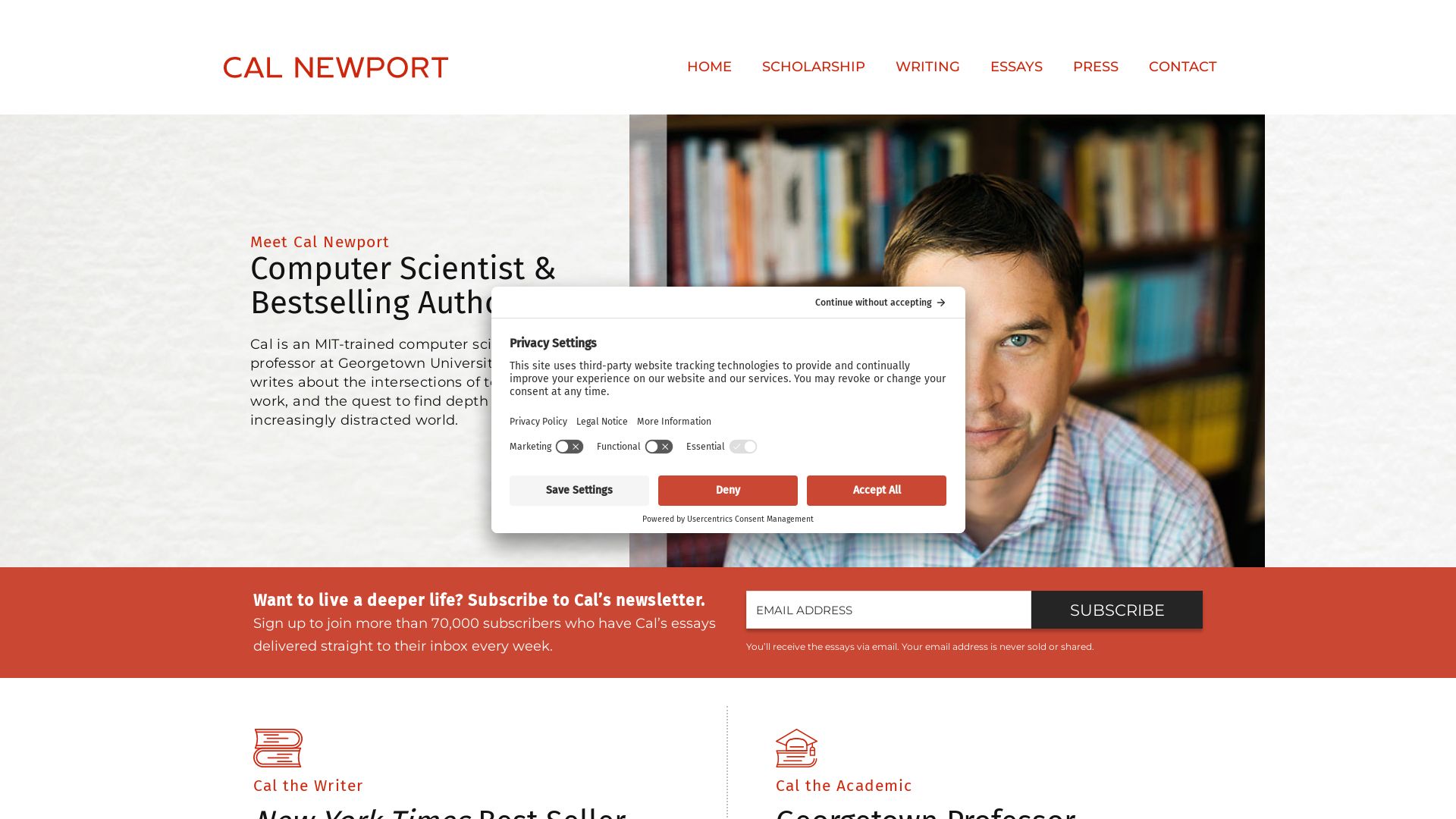État du site web calnewport.com est   EN LIGNE