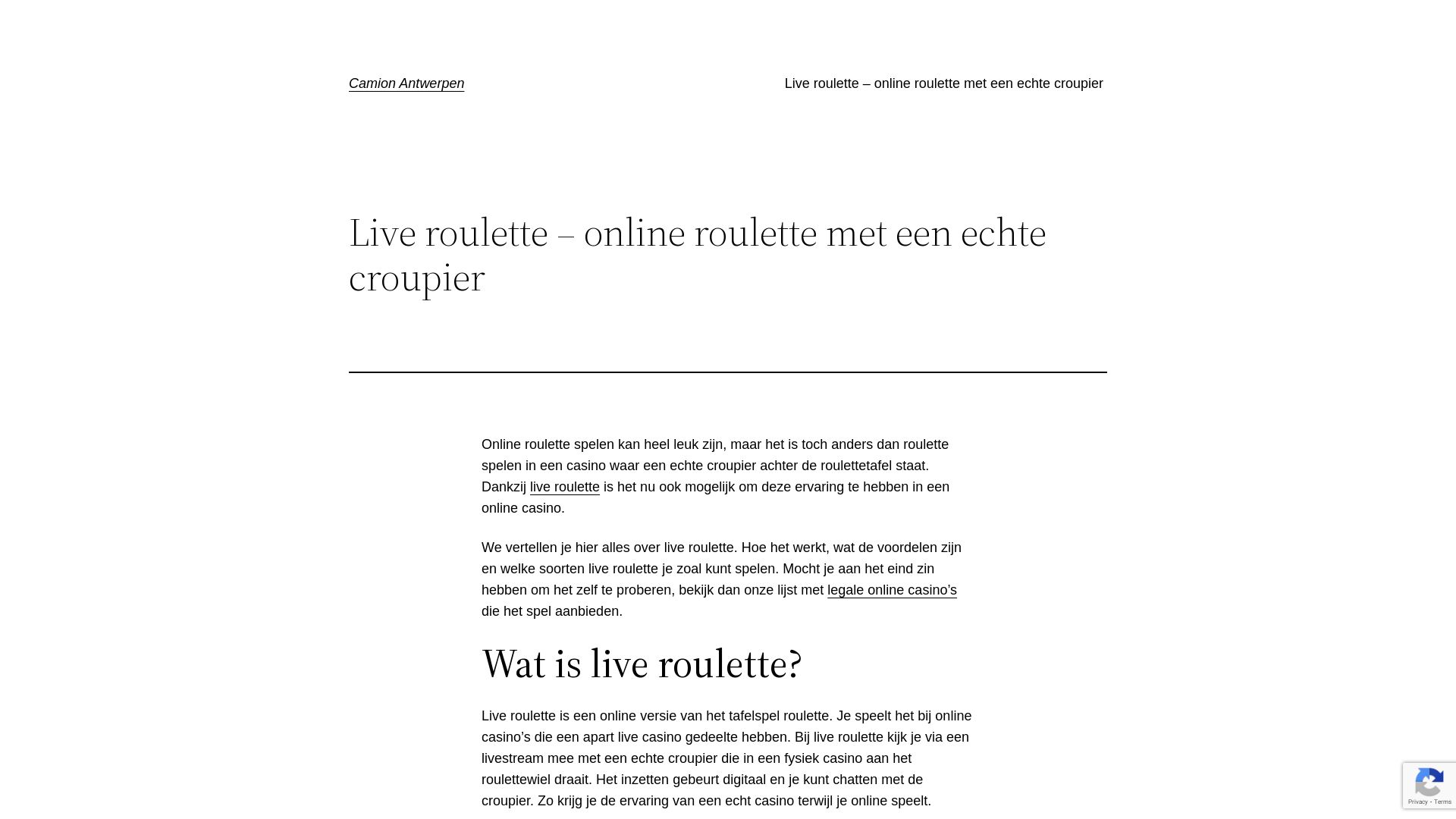 État du site web camion-antwerpen.be est   EN LIGNE