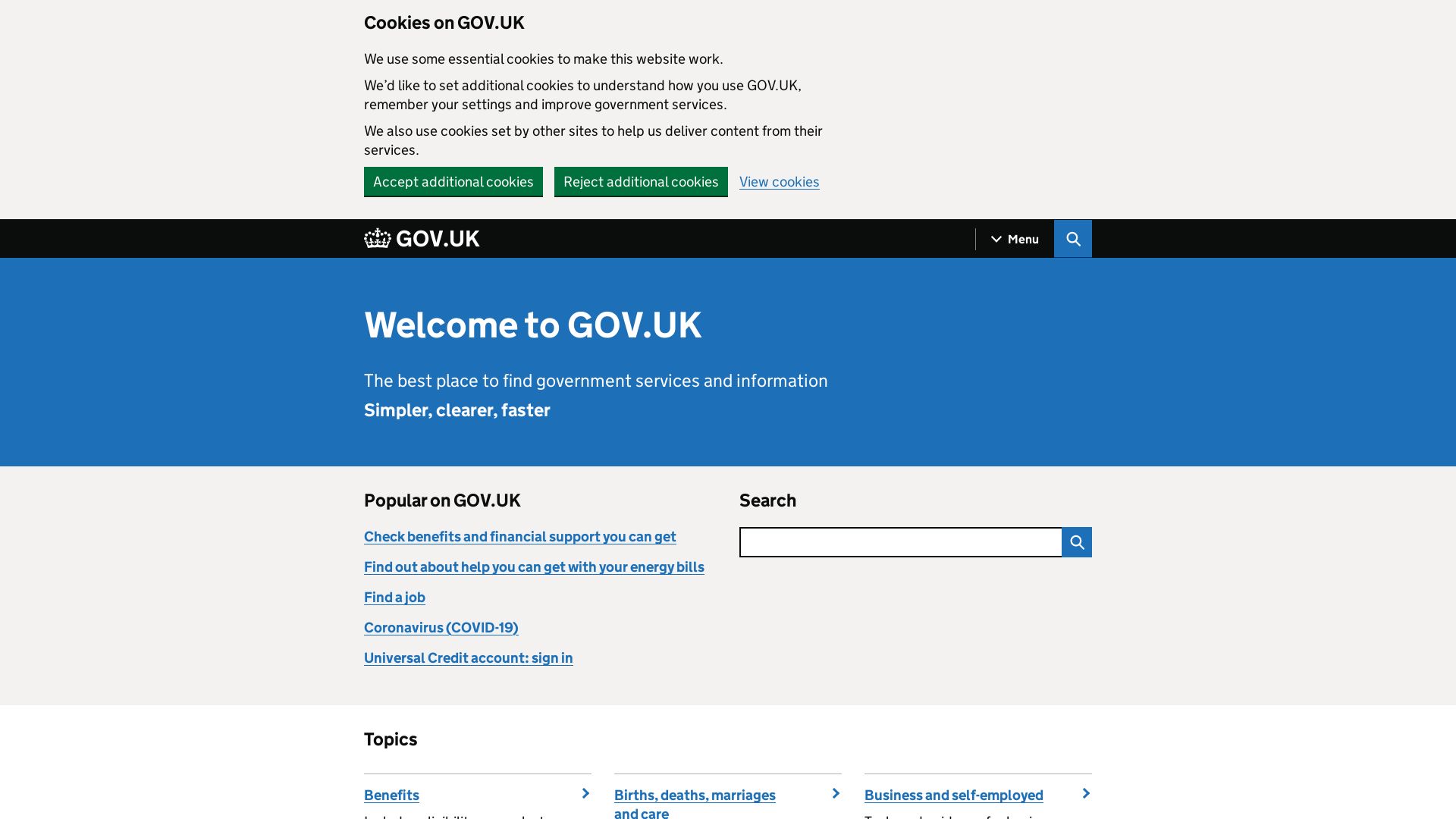 État du site web campaign.gov.uk est   EN LIGNE