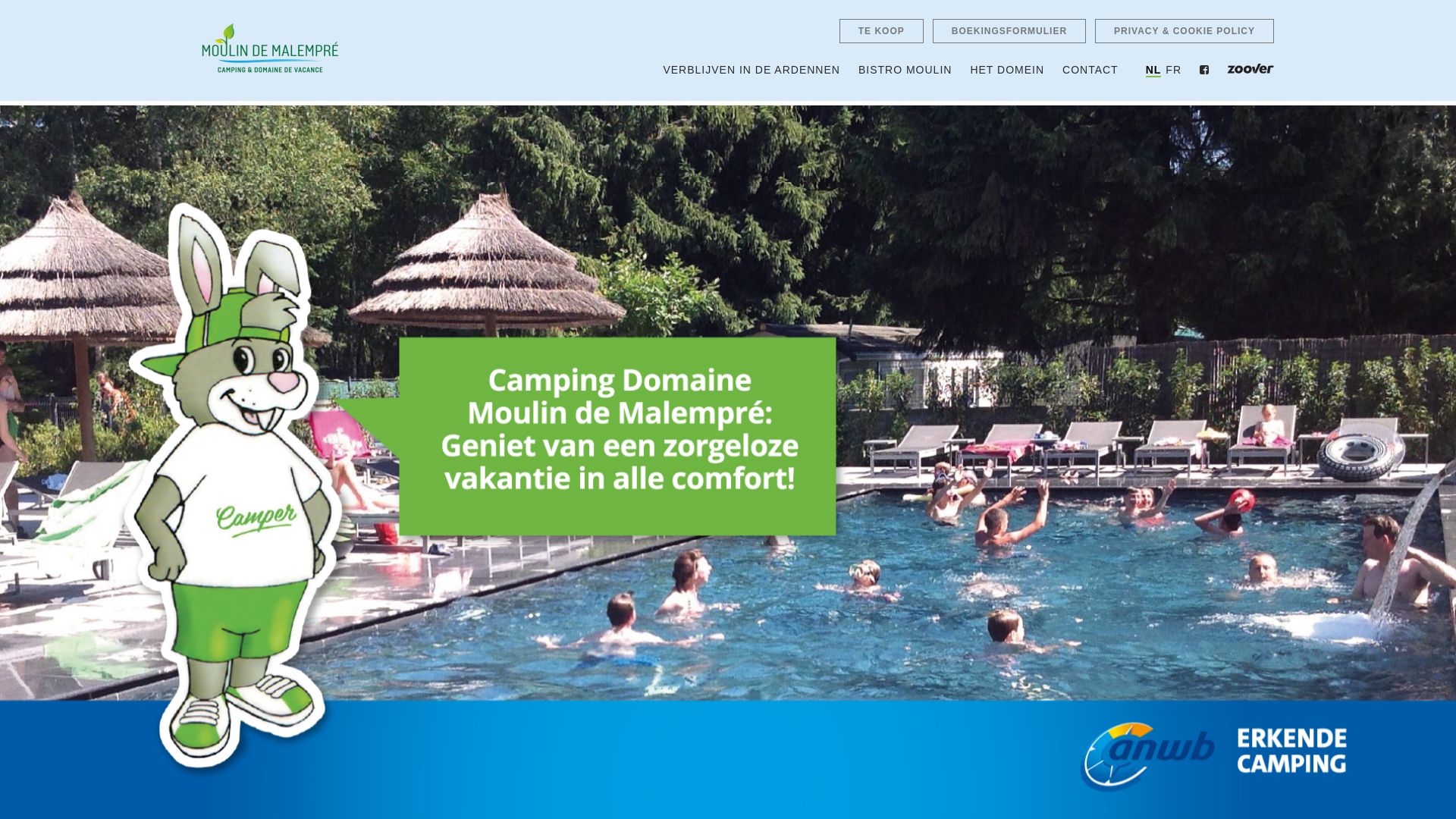 État du site web camping-malempre.be est   EN LIGNE
