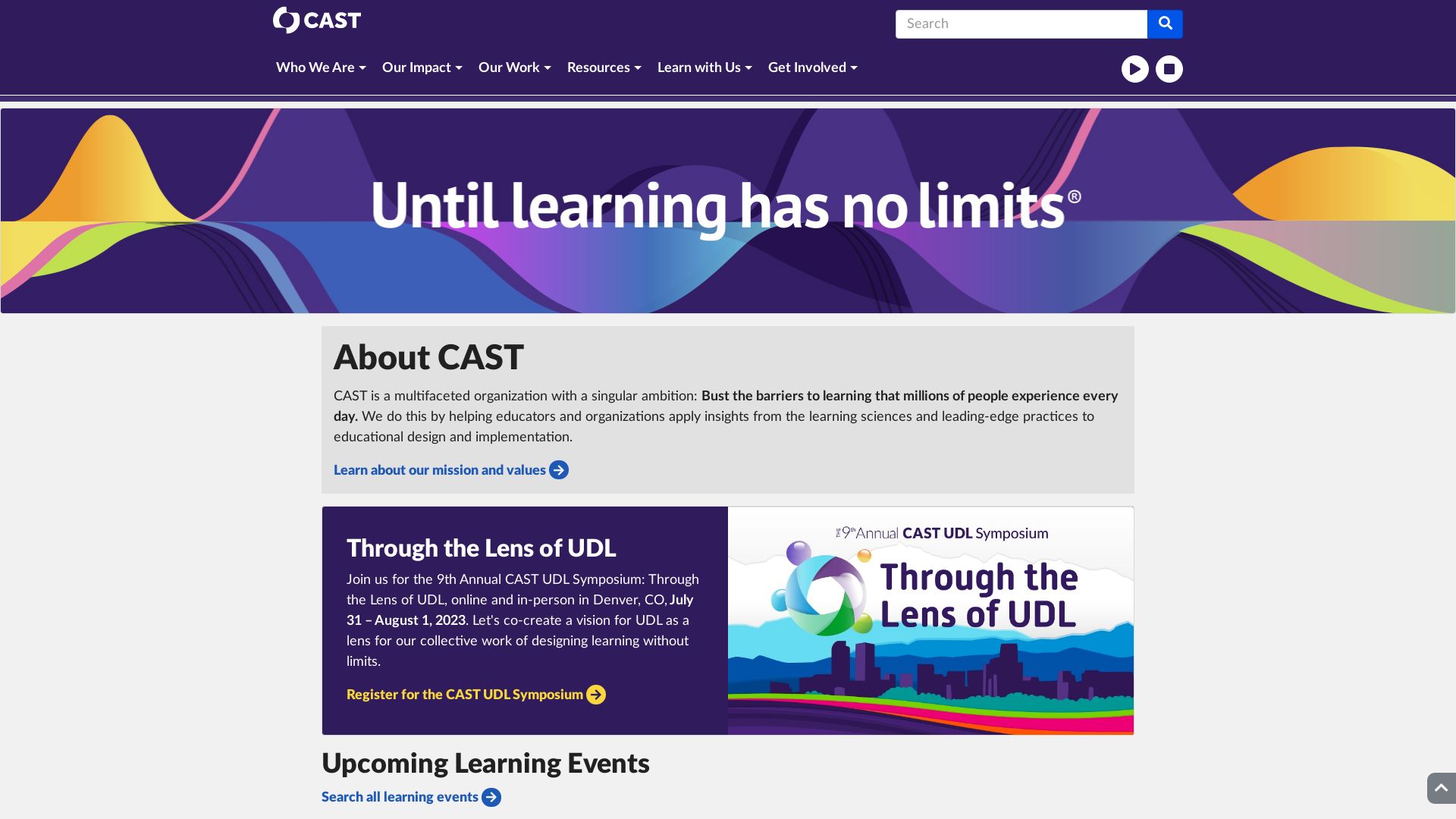 État du site web cast.org est   EN LIGNE