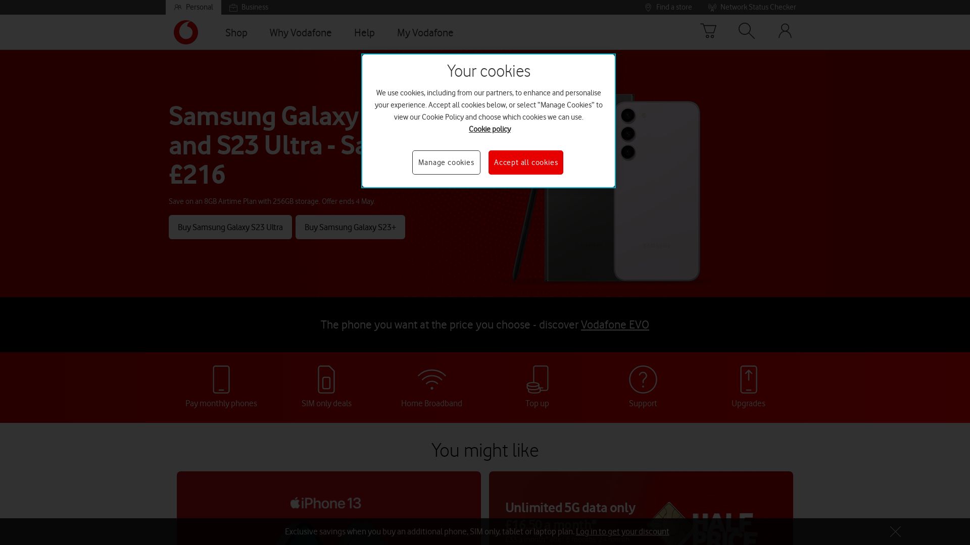 État du site web cdn.vodafone.co.uk est   EN LIGNE