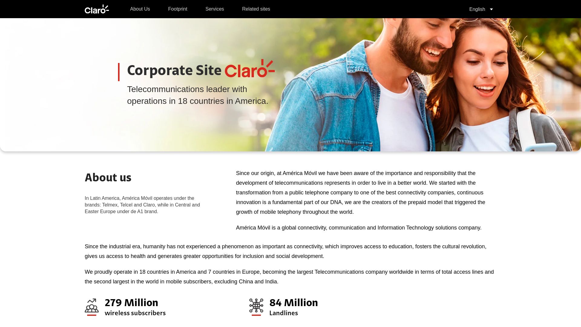 État du site web claro.com est   EN LIGNE
