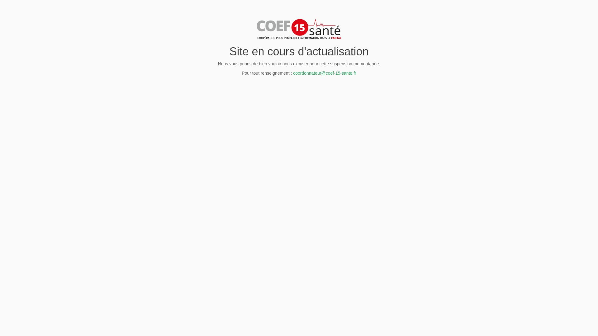 État du site web coef-15-sante.fr est   EN LIGNE