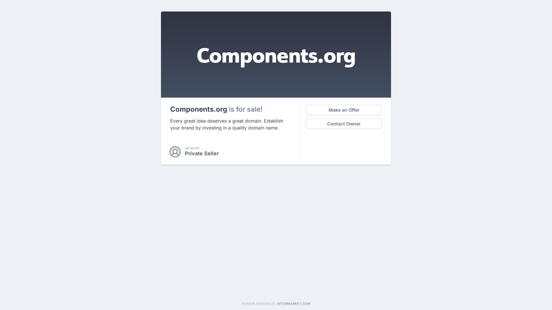 État du site web components.org est   EN LIGNE