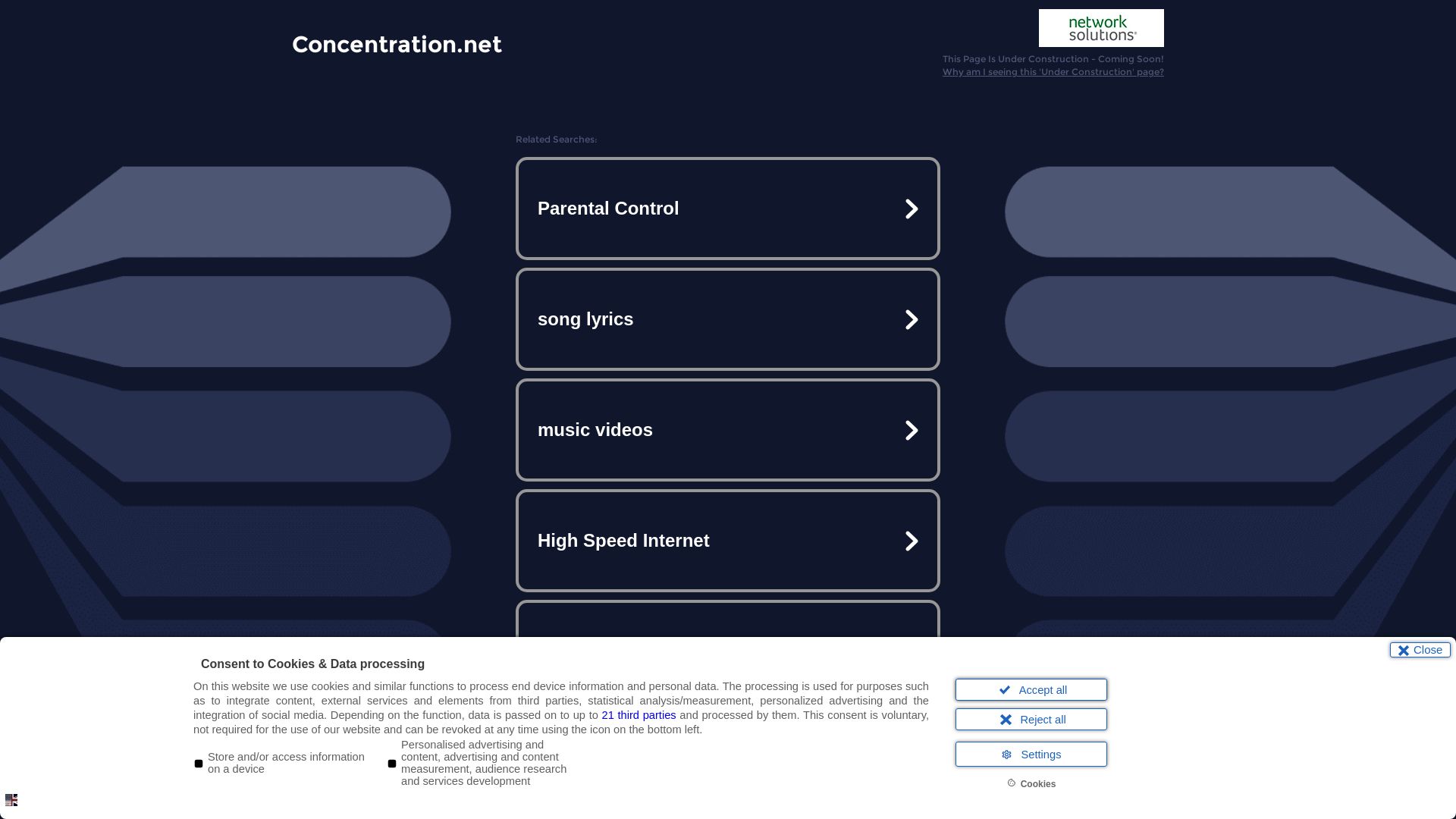 État du site web concentration.net est   EN LIGNE