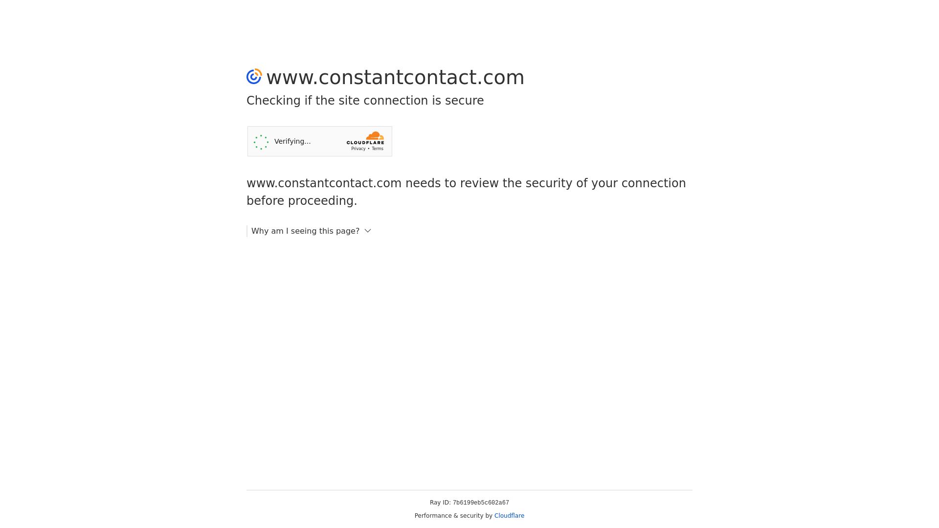 État du site web constantcontact.com est   EN LIGNE