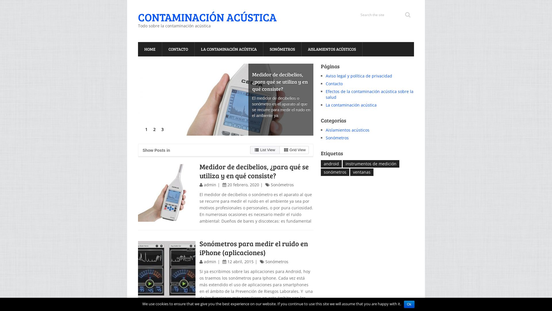 État du site web contaminacionacustica.net est   EN LIGNE