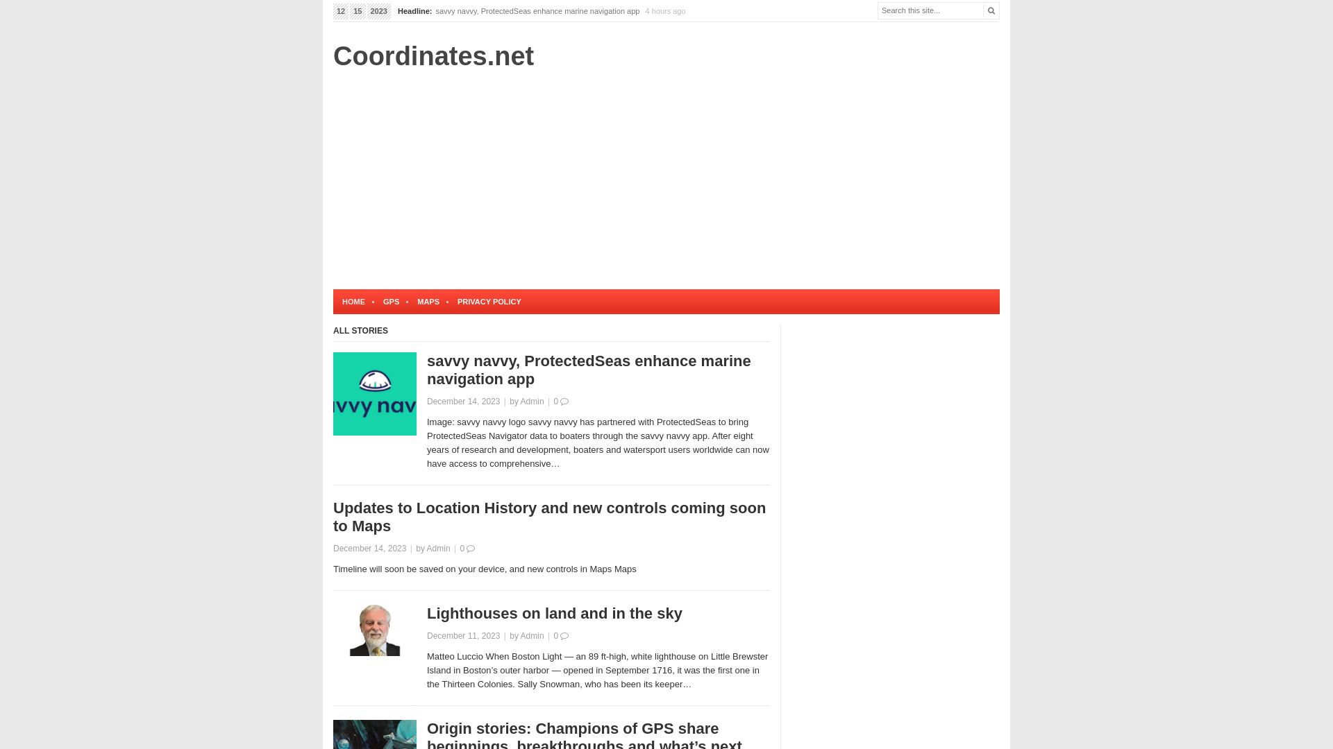 État du site web coordinates.net est   EN LIGNE