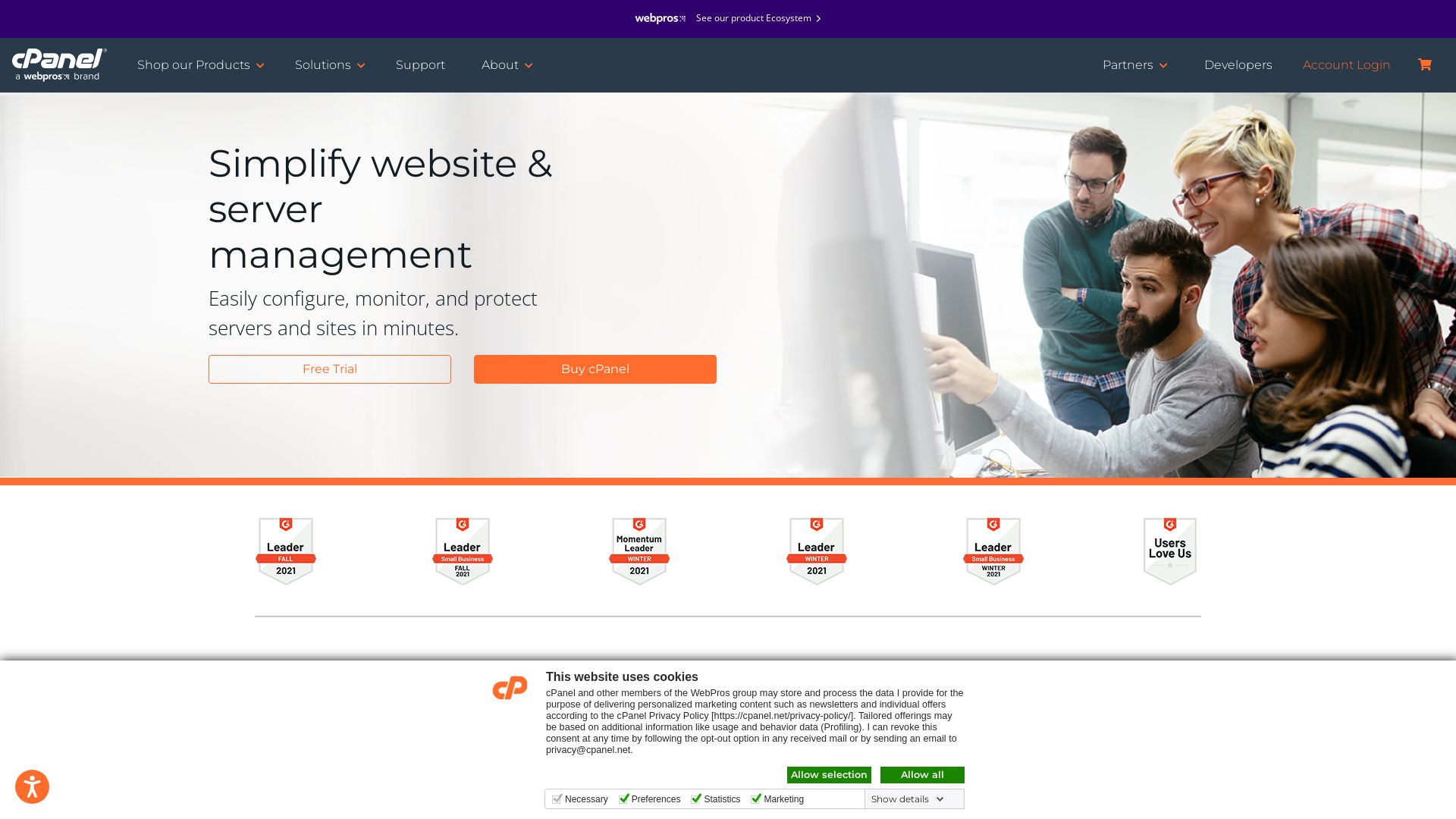 État du site web cpanel.net est   EN LIGNE