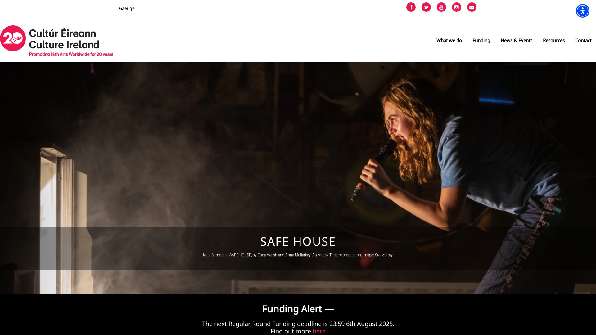 État du site web cultureireland.ie est   EN LIGNE