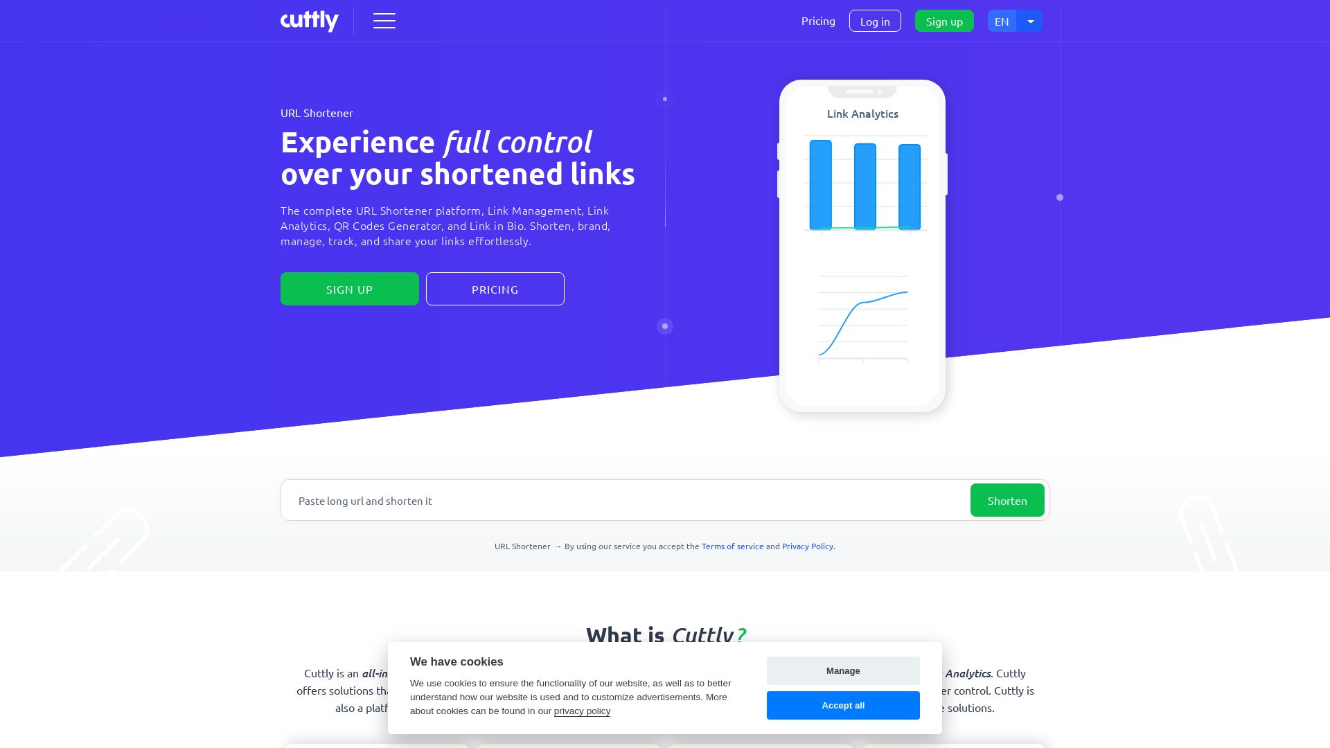 État du site web cutt.ly est   EN LIGNE