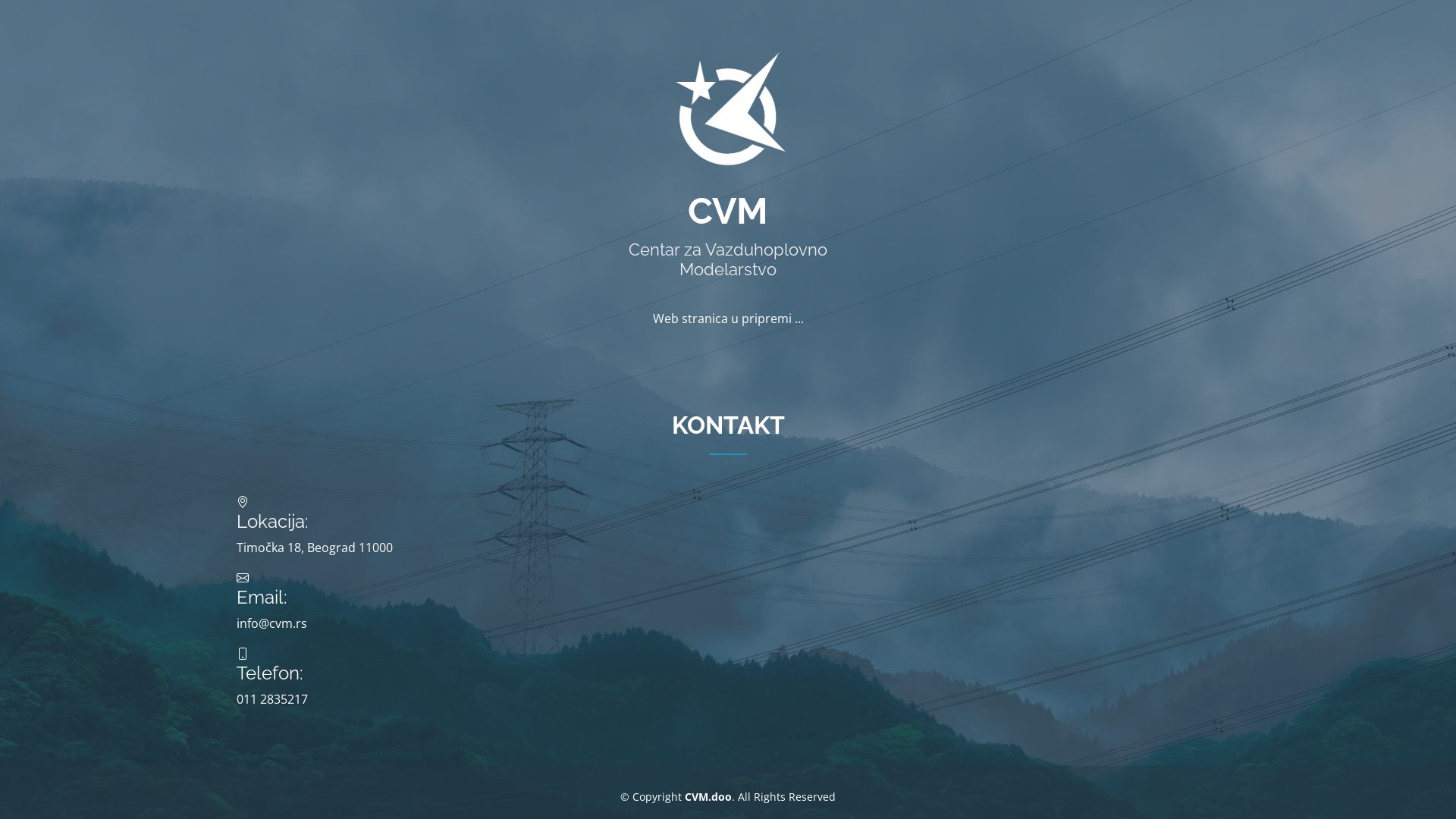 État du site web cvm.rs est   EN LIGNE