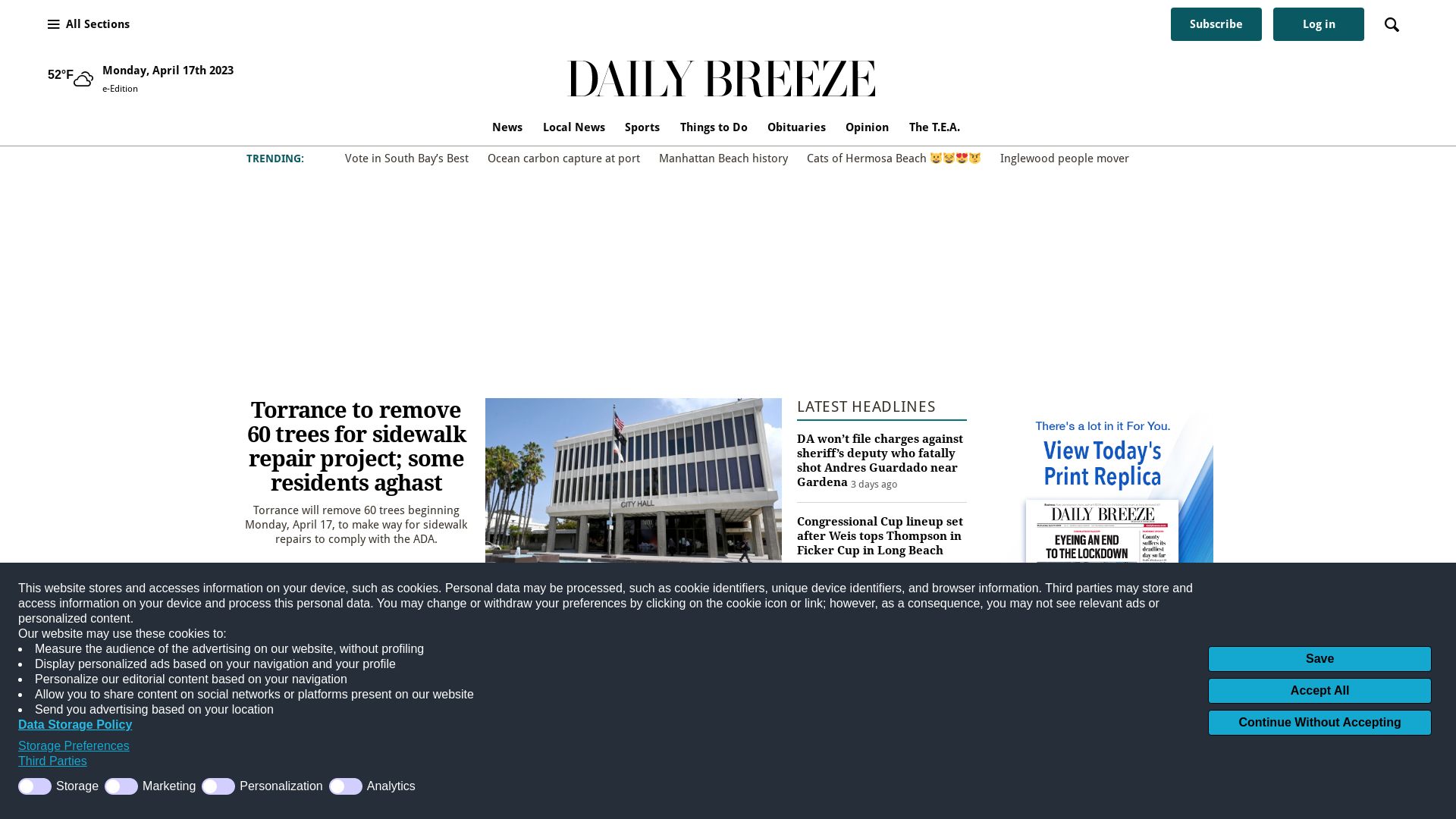 État du site web dailybreeze.com est   EN LIGNE