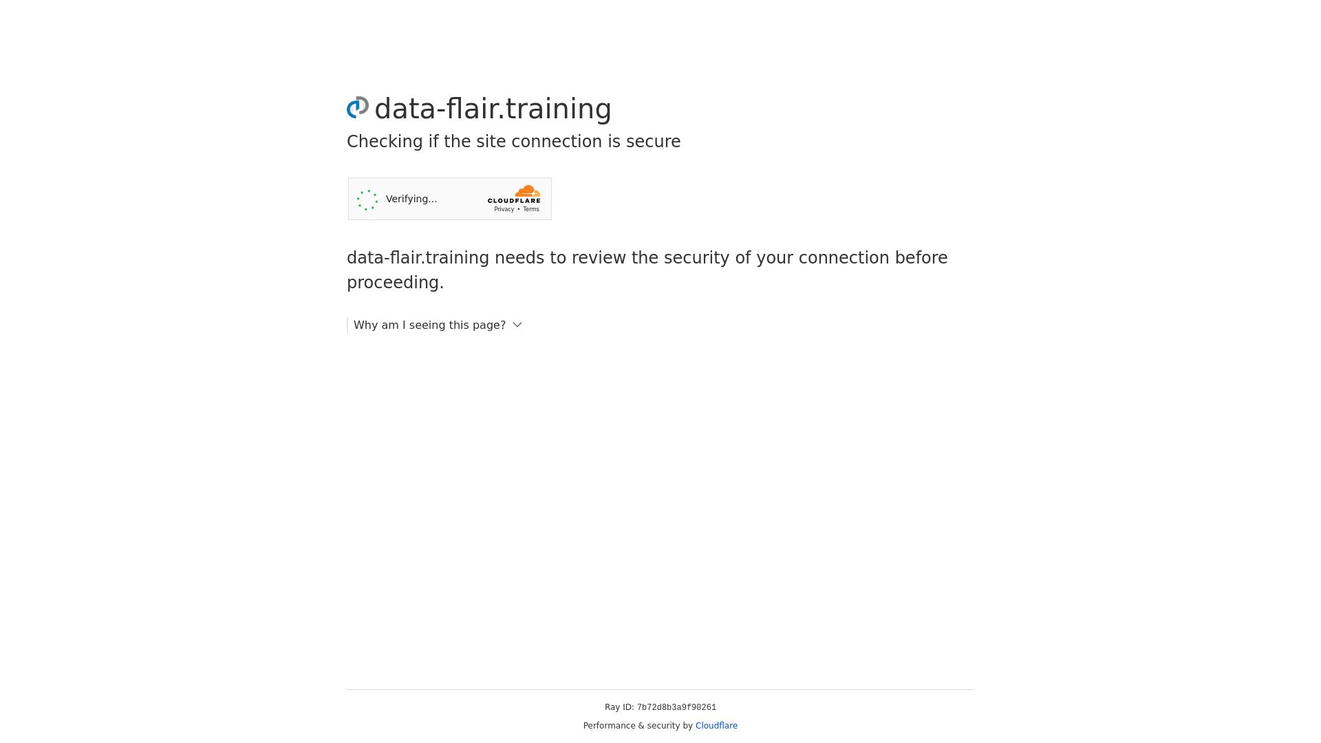 État du site web data-flair.training est   EN LIGNE