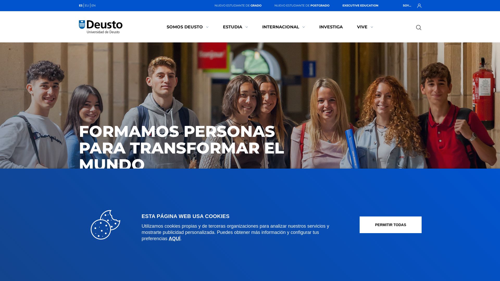 État du site web deusto.es est   EN LIGNE