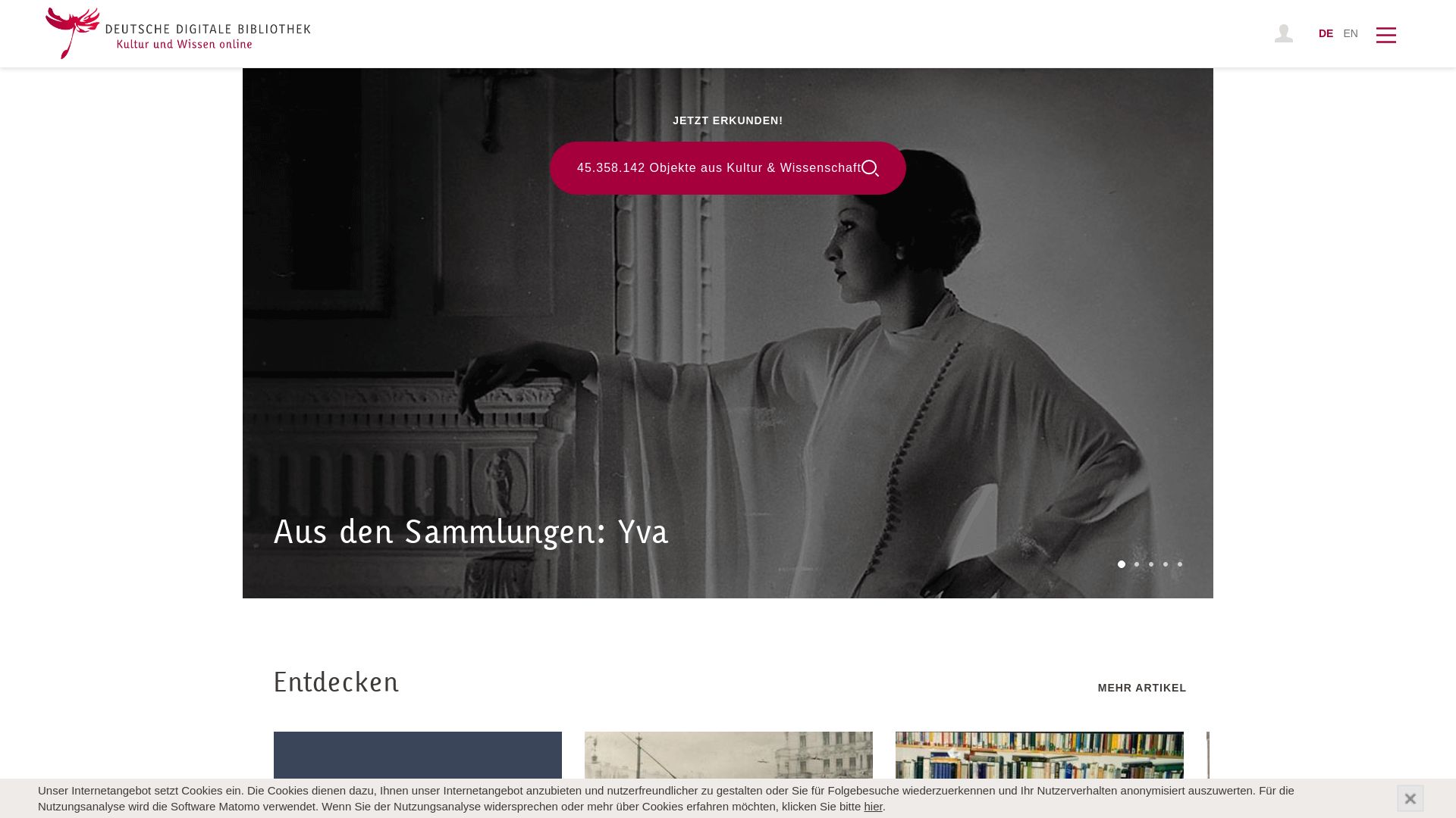 État du site web deutsche-digitale-bibliothek.de est   EN LIGNE