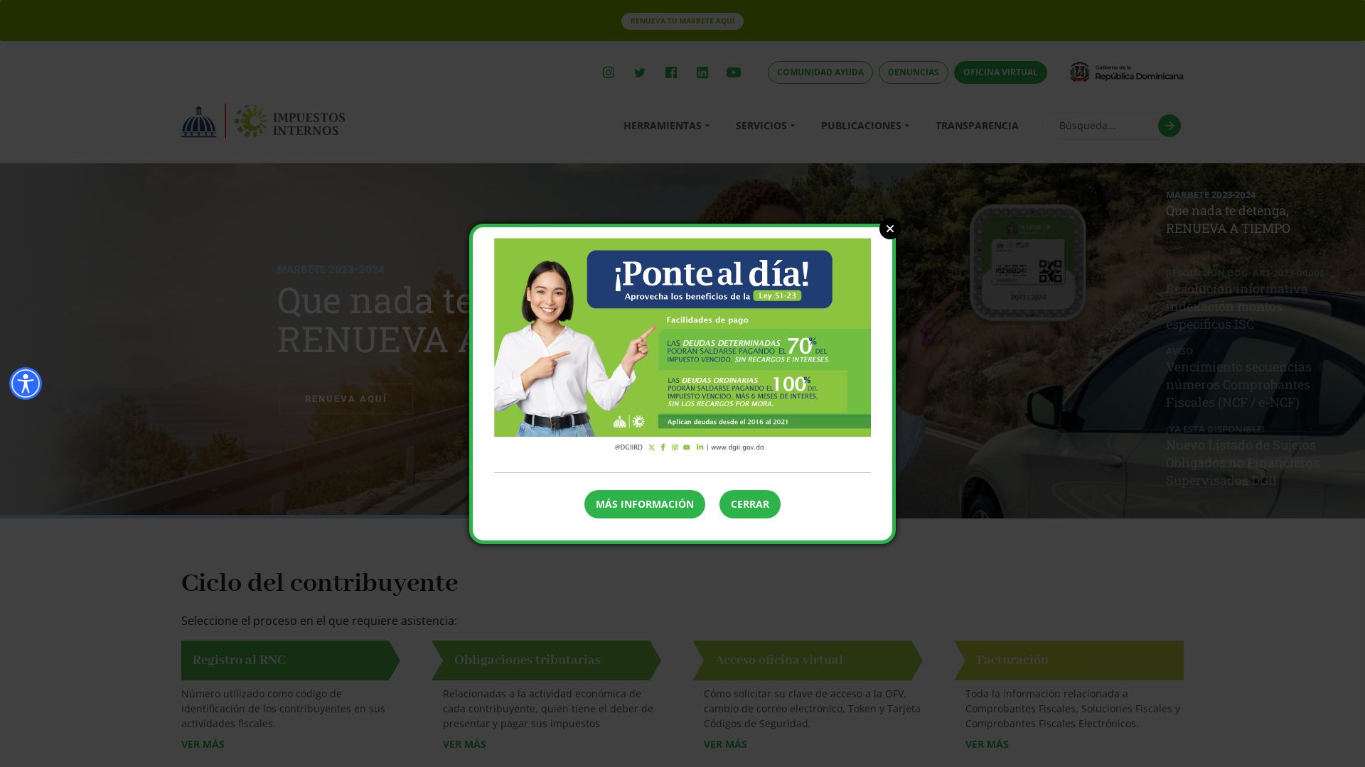 État du site web dgii.gov.do est   EN LIGNE